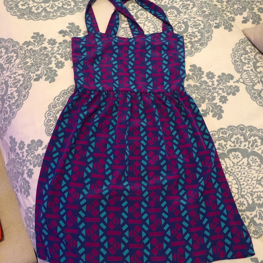 Everly Geometric Print Dress